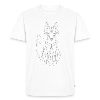 Fox polygon design - Men's Premium Organic T-Shirt - white - Front - Nico (187cm)