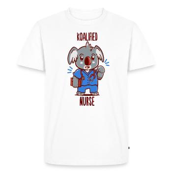 Koalified Nurse - Koala Animal Pun - Men's Premium Organic T-Shirt - white - Front - Nico (187cm)