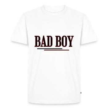Bad Boy - Men's Premium Organic T-Shirt - white - Front - Nico (187cm)