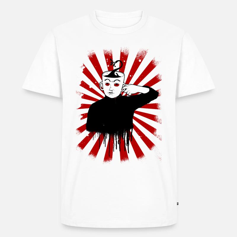 Kaffeetrinker - Kaffeemensch - Kaffeekopf - Coffee - Männer Premium Bio T-Shirt - Weiß