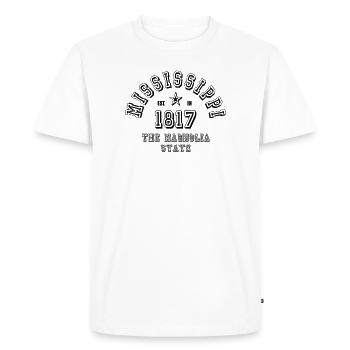 Mississippi États-Unis - T-shirt Premium bio Homme - blanc - Devant - Nico (187cm)