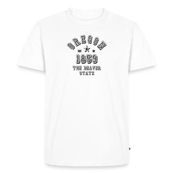 Oregon USA - T-shirt Premium bio Homme - blanc - Devant - Nico (187cm)