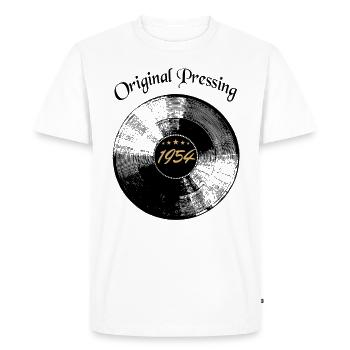 Disque 1954 Original 1954 Naissance Anniversaire - T-shirt Premium bio Homme - blanc - Devant - Nico (187cm)