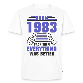 1983 Born Birthday - Men's Premium Organic T-Shirt - white - Front - Nico (187cm)