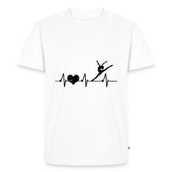Ballet Danse Herzschalg Amour Sport de danse - T-shirt Premium bio Homme - blanc - Devant - Nico (187cm)