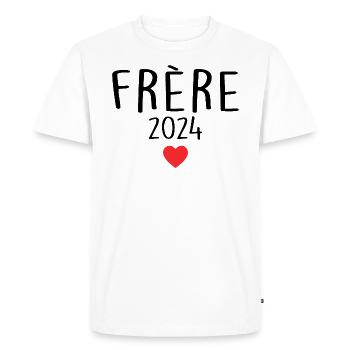Brother 2024 - Future Brother 2024 - Men's Premium Organic T-Shirt - white - Front - Nico (187cm)