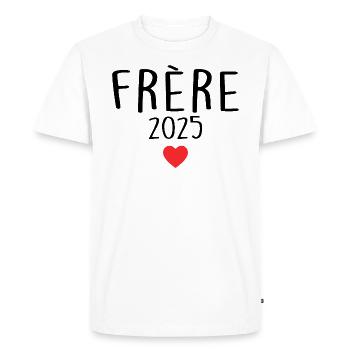 Brother 2025 - Future Brother 2025 - Men's Premium Organic T-Shirt - white - Front - Nico (187cm)