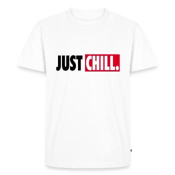 Cool Just Chill Relax Rest Chill Lazy - Men's Premium Organic T-Shirt - white - Front - Nico (187cm)