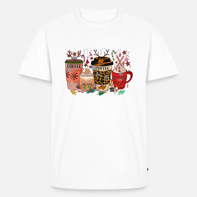 Weihnachtskaffee, Weihnachtsfeier, Weihnachtsstimmung - Männer Premium Bio T-Shirt - Weiß