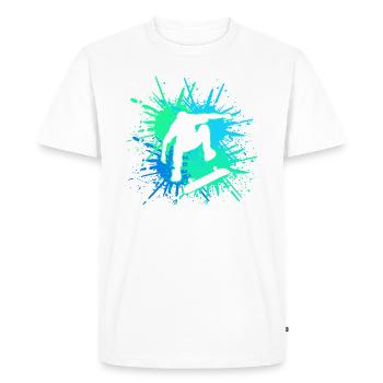 skater - Men's Premium Organic T-Shirt - white - Front - Nico (187cm)