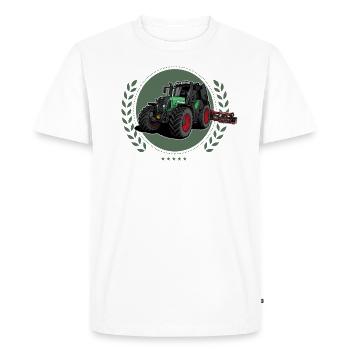 Tractor // Illustration - Men's Premium Organic T-Shirt - white - Front - Nico (187cm)