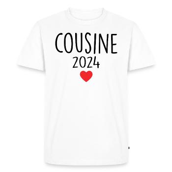 Cousine - Futur Cousine 2024 - T-shirt Premium bio Homme - blanc - Devant - Nico (187cm)