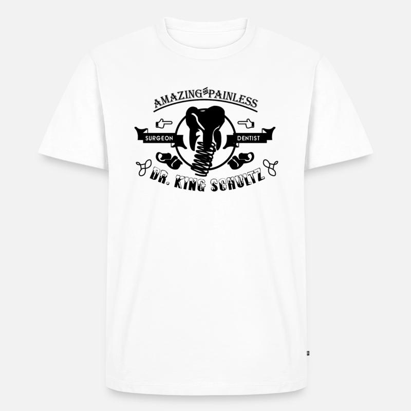 dr king schultz - Männer Premium Bio T-Shirt - Weiß