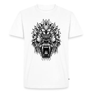 gorille - T-shirt Premium bio Homme - blanc - Devant - Nico (187cm)
