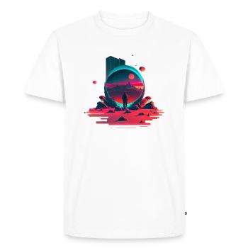 Futurisme - T-shirt Premium bio Homme - blanc - Devant - Nico (187cm)