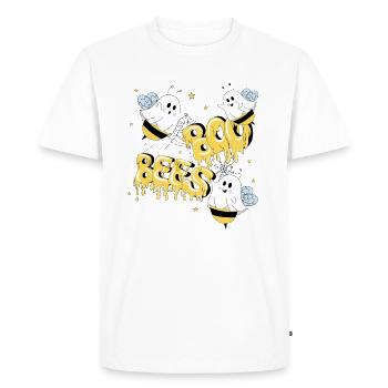 Boo Bees - T-shirt Premium bio Homme - blanc - Devant - Nico (187cm)