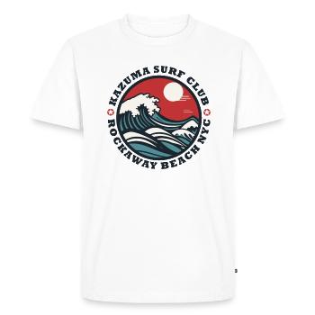 kazuma surf club - T-shirt Premium bio Homme - blanc - Devant - Nico (187cm)