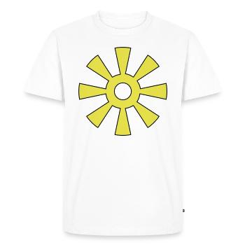 Sun VECTOR - Men's Premium Organic T-Shirt - white - Front - Nico (187cm)