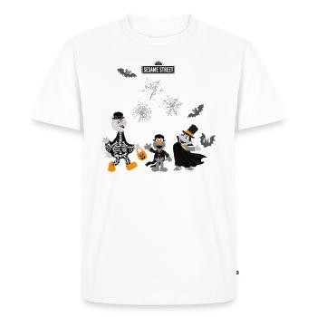 5 Rue Sésame Halloween Trick or Treat - T-shirt Premium bio Homme - blanc - Devant - Nico (187cm)