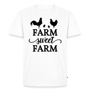 Chickens Farm Farmer Farmer Farm sweet farm - Men's Premium Organic T-Shirt - white - Front - Nico (187cm)