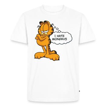 Garfield I Hate Mondays - Men's Premium Organic T-Shirt - white - Front - Nico (187cm)