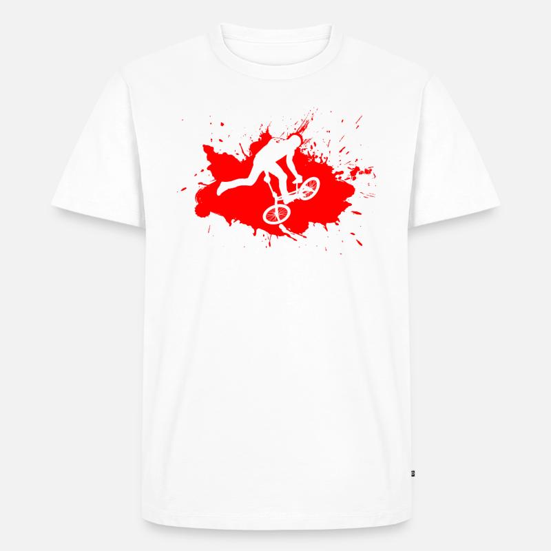 Bikedancer Rot - Männer Premium Bio T-Shirt - Weiß