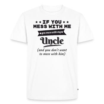 Bébé Créez oncle parrain cadeau de naissance - T-shirt Premium bio Homme - blanc - Devant - Nico (187cm)