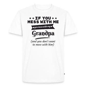 Bébé créer grand-père grand-père cadeau de naissance - T-shirt Premium bio Homme - blanc - Devant - Nico (187cm)