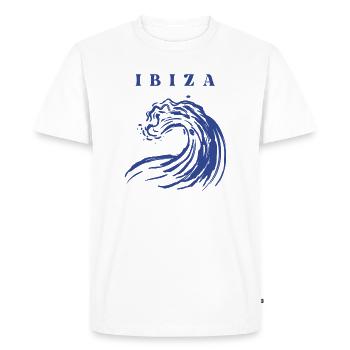 Ibiza Summer 2025 Collection Wave - Men's Premium Organic T-Shirt - white - Front - Nico (187cm)