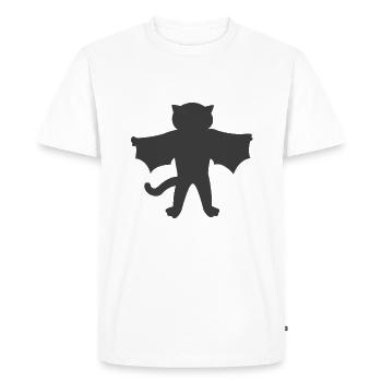 Cat dresses up as a vampire Halloween - Men's Premium Organic T-Shirt - white - Front - Nico (187cm)