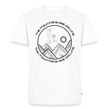 The mountains are calling - Men's Premium Organic T-Shirt - white - Front - Nico (187cm)