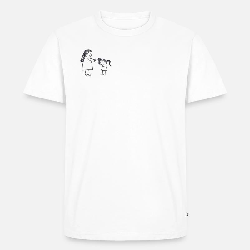 Mutter und Tochter - Männer Premium Bio T-Shirt - Weiß
