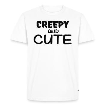 Creepy et citation mignon - T-shirt Premium bio Homme - blanc - Devant - Nico (187cm)