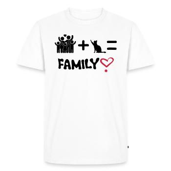 Graphique de la famille Chat - T-shirt Premium bio Homme - blanc - Devant - Nico (187cm)
