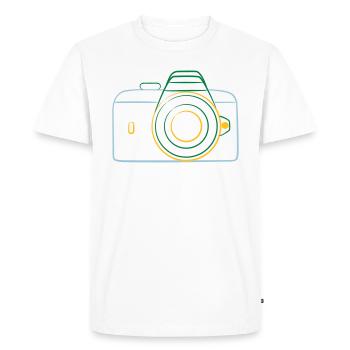 camera - T-shirt Premium bio Homme - blanc - Devant - Nico (187cm)