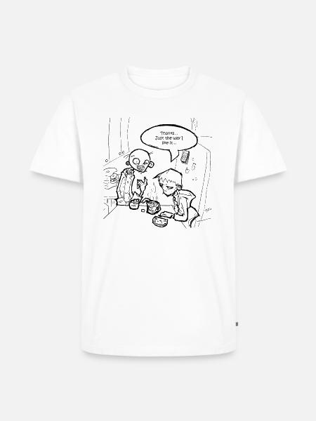 Necromania; Breakfast is served - Men's Premium Organic T-Shirt - white