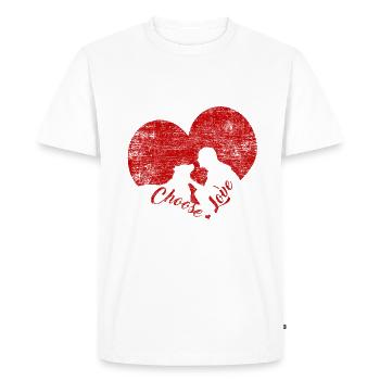 dogs love - Men's Premium Organic T-Shirt - white - Front - Nico (187cm)
