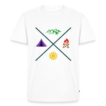 camp - T-shirt Premium bio Homme - blanc - Devant - Nico (187cm)