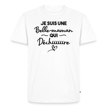 Je suis une belle maman qui déchire - T-shirt Premium bio Homme - blanc - Devant - Nico (187cm)