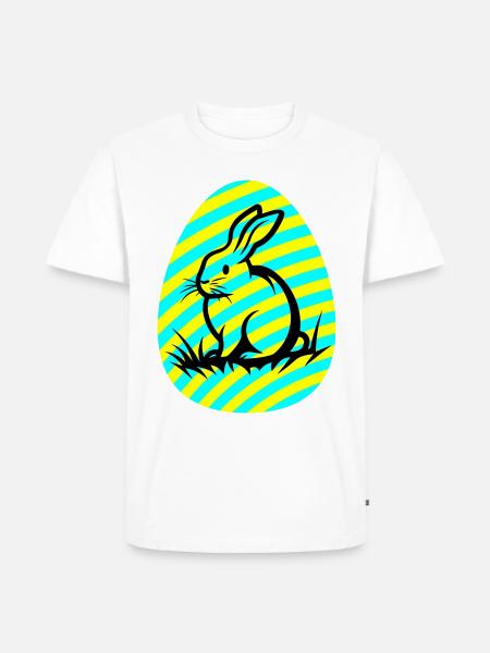 Hase Ostern Icon - Männer Premium Bio T-Shirt - Weiß