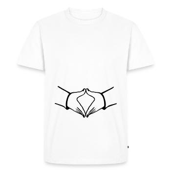 Losange de Merkel - T-shirt Premium bio Homme - blanc - Devant - Nico (187cm)