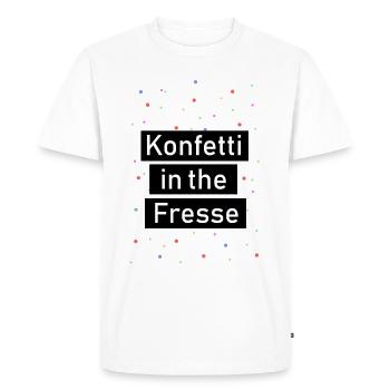 Confetti au visage - T-shirt Premium bio Homme - blanc - Devant - Nico (187cm)