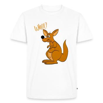Quoi? - quoi? kangourou - T-shirt Premium bio Homme - blanc - Devant - Nico (187cm)