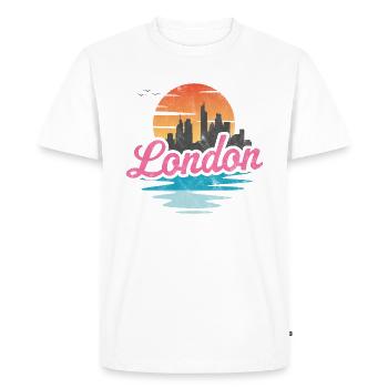 Ville de Londres - T-shirt Premium bio Homme - blanc - Devant - Nico (187cm)