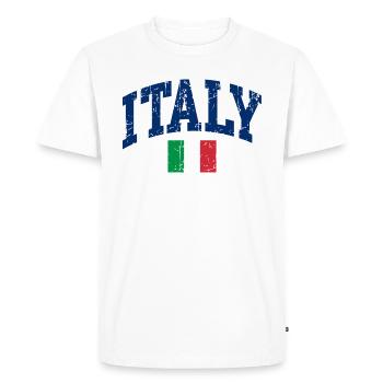 Drapeau italien - T-shirt Premium bio Homme - blanc - Devant - Nico (187cm)