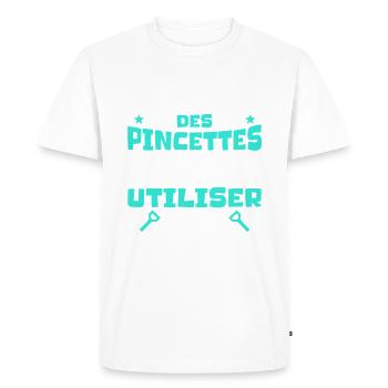 C'est épuisant je vais plutôt utiliser une pelle - T-shirt Premium bio Homme - blanc - Devant - Nico (187cm)