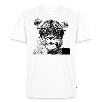 Lioness - Men's Premium Organic T-Shirt - white - Front - Nico (187cm)