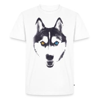 Husky with heterochromia Husky fan gift - Men's Premium Organic T-Shirt - white - Front - Nico (187cm)