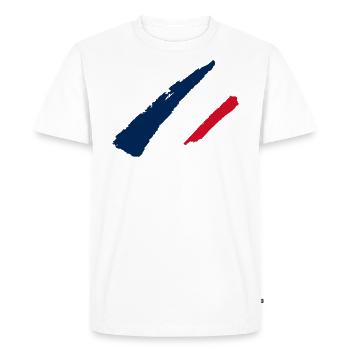 Drapeau de style France - T-shirt Premium bio Homme - blanc - Devant - Nico (187cm)