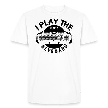 I Play The Keyboard Present For Coding Lover Gamer - Men's Premium Organic T-Shirt - white - Front - Nico (187cm)